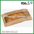 bread food use kraft paper bag with window for bakery